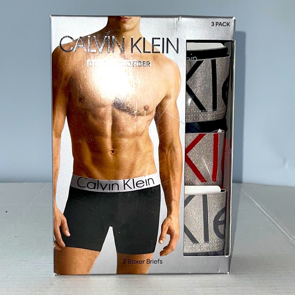 CALVIN KLEIN STEEL MICROFIBER 3 BOXER BRIEFS PACK